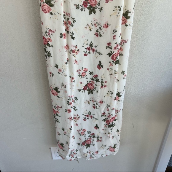 Reformation Floral Midi Dress - White and Pink - Picture 5 of 7